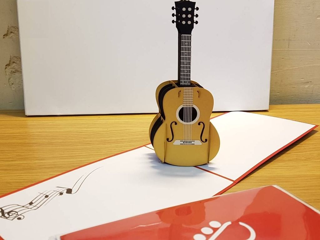 3D card - Exquisite guitar - T41