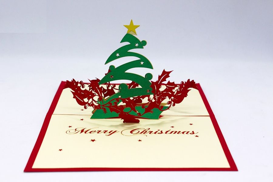 3D Christmas Card - Lightning Tree - NON38