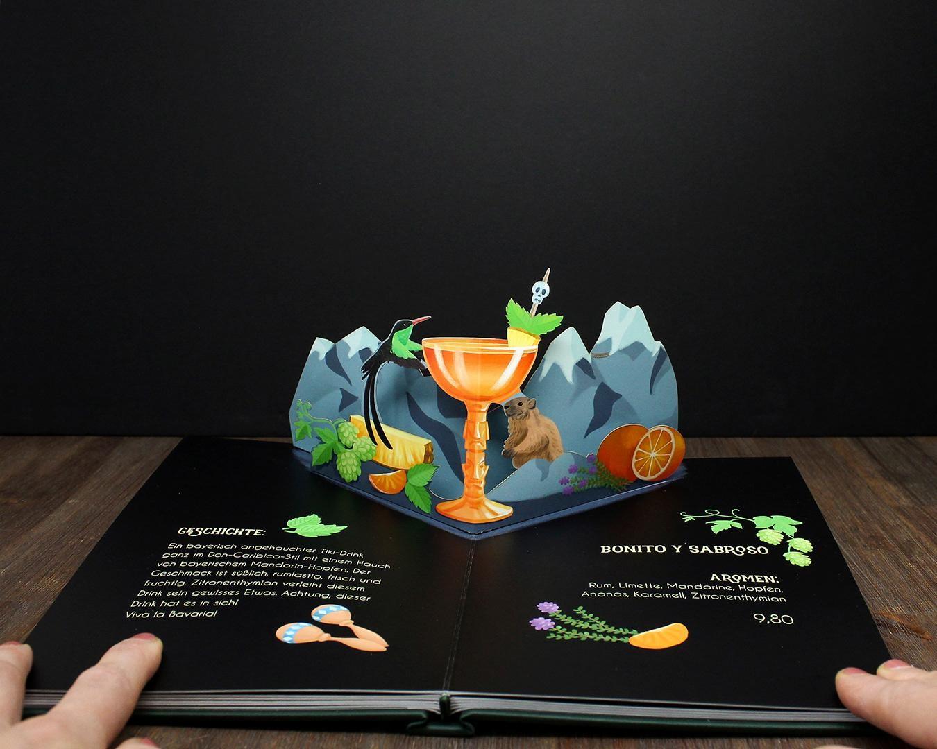 3D Pop Up Book - Cocktail Menu (For Reference)