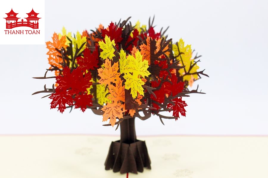 L124 Maple Tree in Autumn (BIG) 3D Pop Up Card
