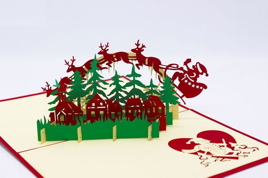 Thanh Toan 3d card - Christmas Santa Claus Santa Claus is coming !!! - NON35