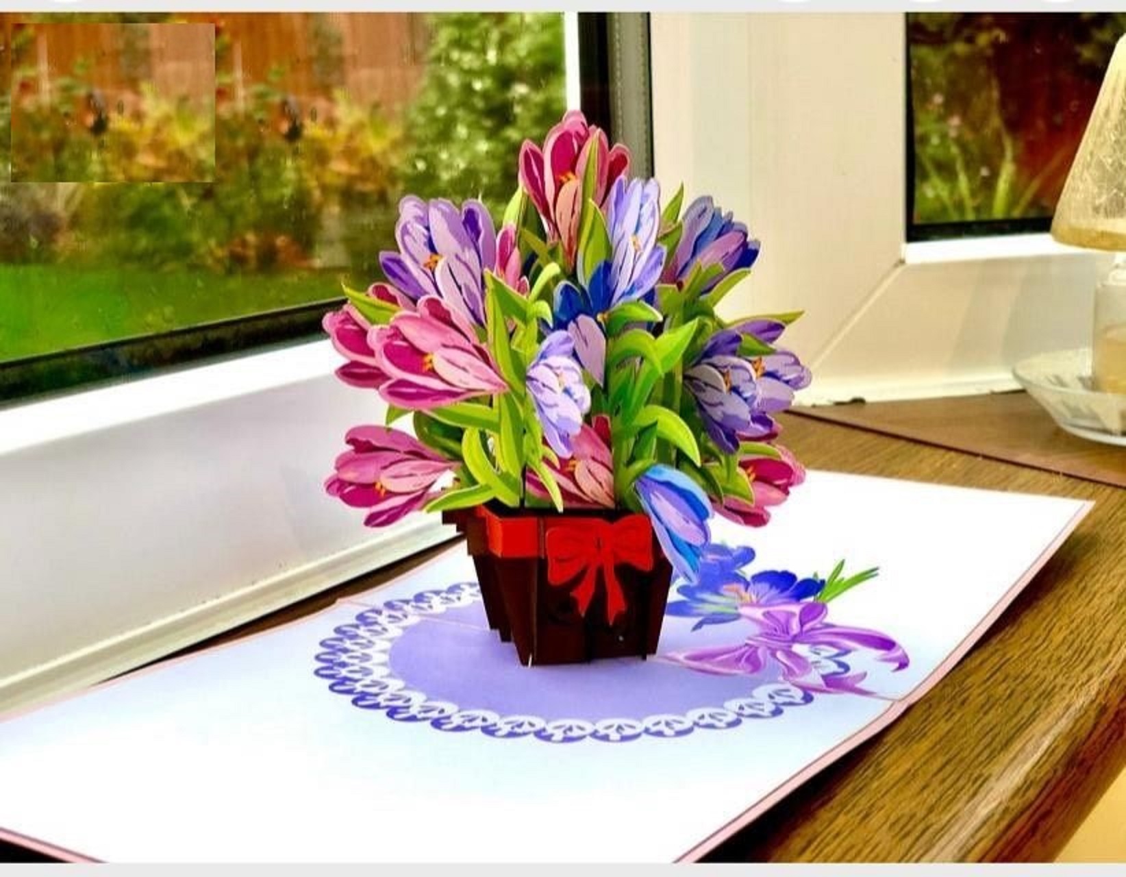 Thanh Toan 3D card - Plants and flowers - Tulip flower pot - ASP06