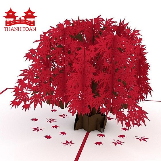 Thanh Toan 3D Card - Red Maple Tree - L82