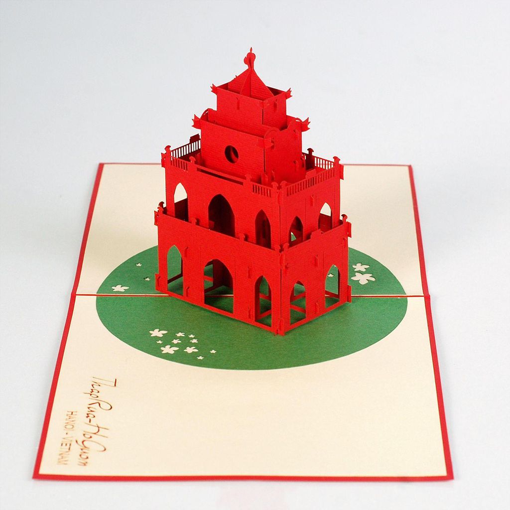 Thanh Toan 3D Card - Vietnam - Turtle Tower, Sword Lake, Hanoi - L05