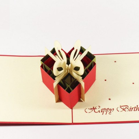 3D card - Birthday gift of love - NV24
