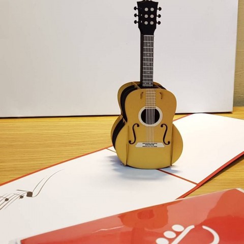 3D card - Exquisite guitar - T41