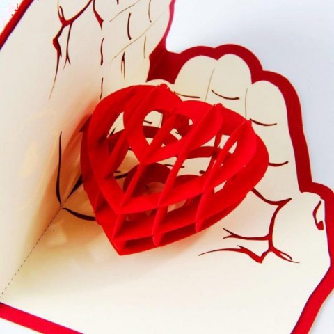 3D card - Love in our hands - T36