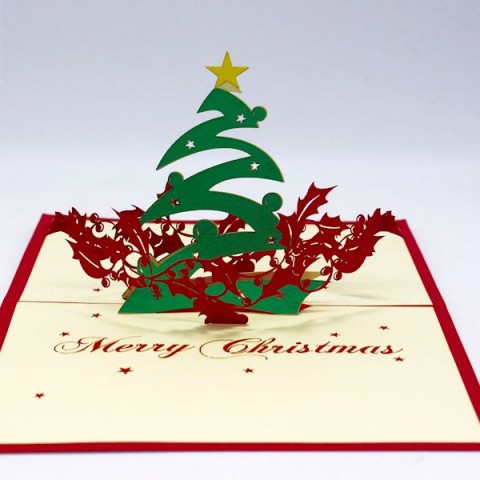 3D Christmas Card - Lightning Tree - NON38