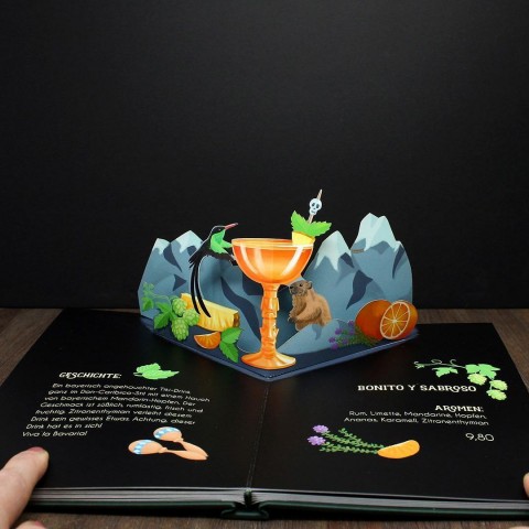3D Pop Up Book - Cocktail Menu (For Reference)