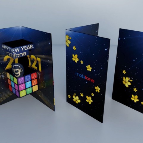 Customized Pop Up Card - HPNY Mobifone (For Reference)