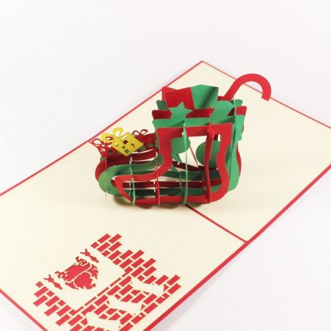 NOT01 Sock of Presents 3D Pop Up Card