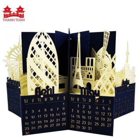 Pop-up World Famous Landmarks Calendar