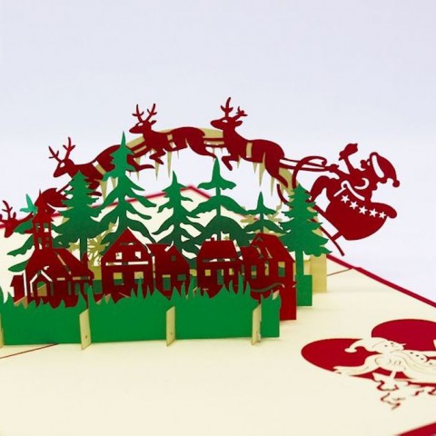 Thanh Toan 3d card - Christmas Santa Claus Santa Claus is coming !!! - NON35