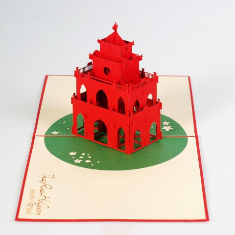 Thanh Toan 3D Card - Vietnam - Turtle Tower, Sword Lake, Hanoi - L05