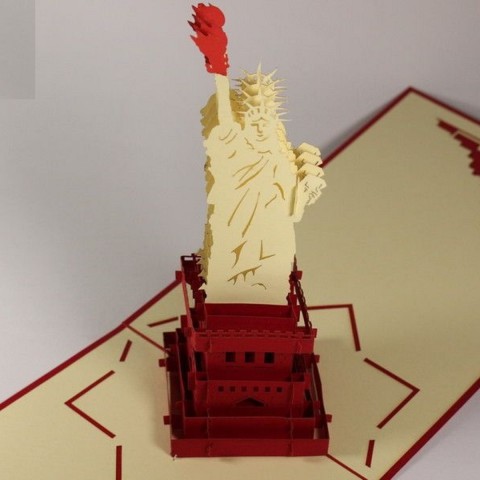 Thanh Toan 3D greeting card - Foreign architecture - Statue of Liberty - L35