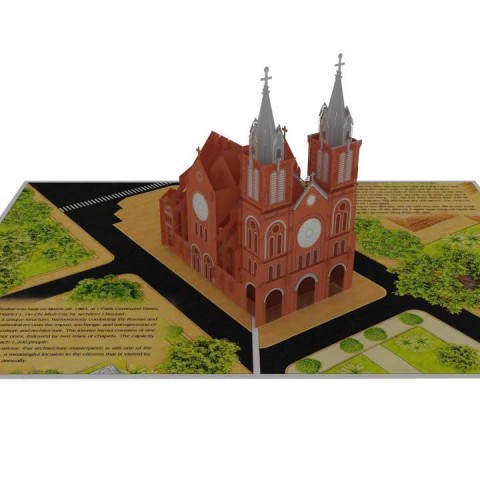 Vietnamese Pop-up Card - Vietnam - Notre Dame Cathedral, Ho Chi Minh City - L26